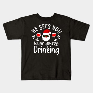 Santa Claus Is Watching You Kids T-Shirt